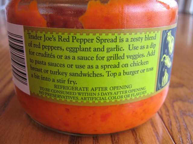 trader joes red pepper spread nutrition